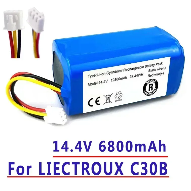 Original(For C30B)Battery for.Lirctroux.C30B.Robot.Vacuum.Cleaner.14.4V. 6800mAh,/8800mAh/9900mAh/ lithium cell,: PURPLE