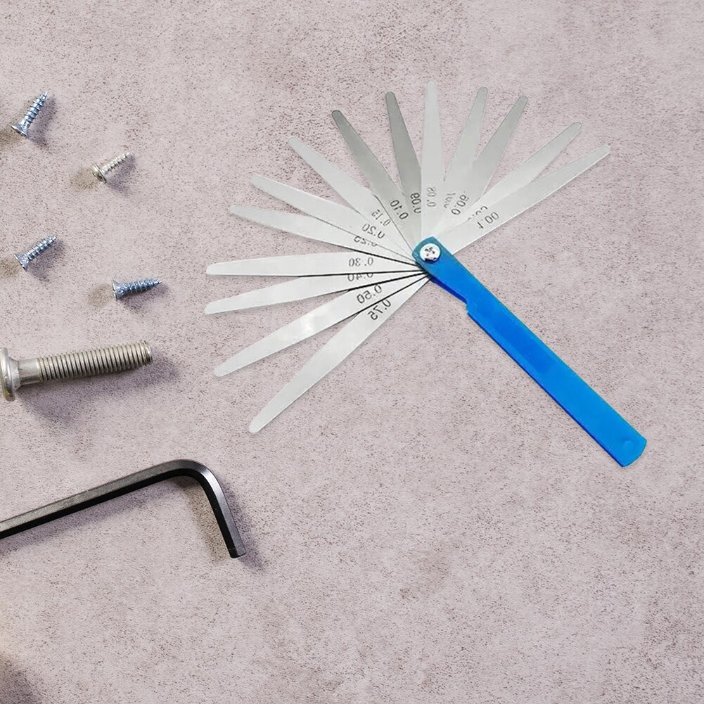 Measurement Height Limit Gauge Tools 17 Blade Thickness Tappet Valve Feeler Gauge Set Wood Measure Ruler Profile Marking Tool