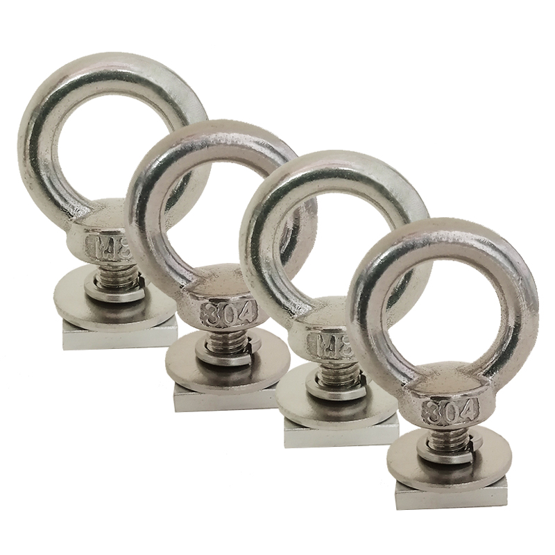 Eyebolts Squarenut Schroef M8 #304 # Roestvrijstalen Hijsring Ankerbevestigingsmiddel Veel Gebruikt In Auto Dakrak Thule Whispbar Yakima