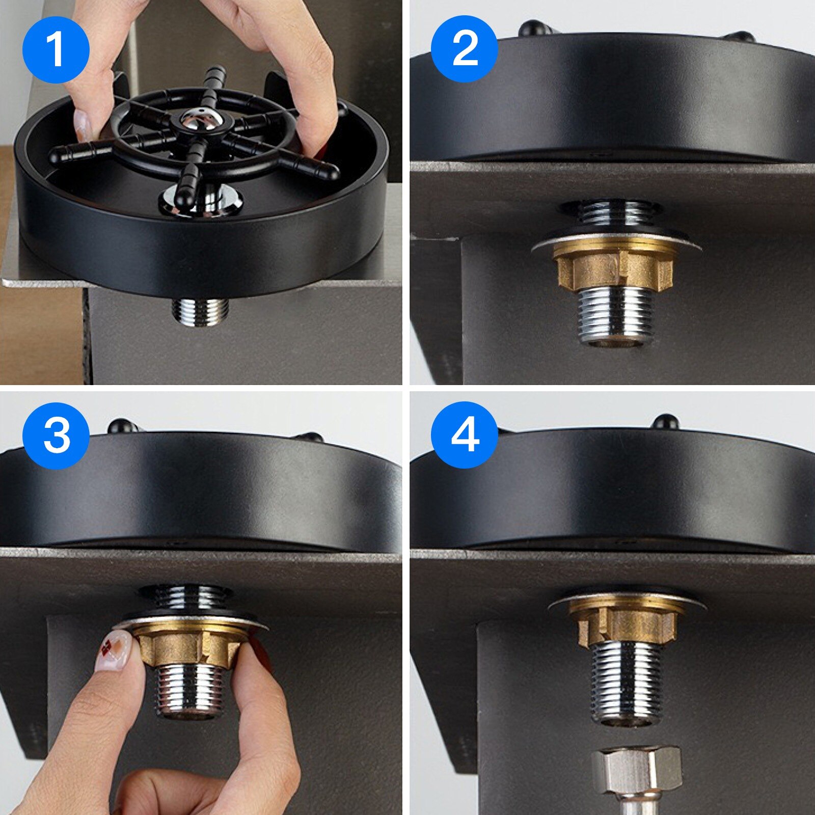 KOHEEL Automatic Cup Washer Bar Glass Rinser Coffee Pitcher Wash Cup Tool Kitchen Kitchen Tools &amp; Gadgets Specialty Tools