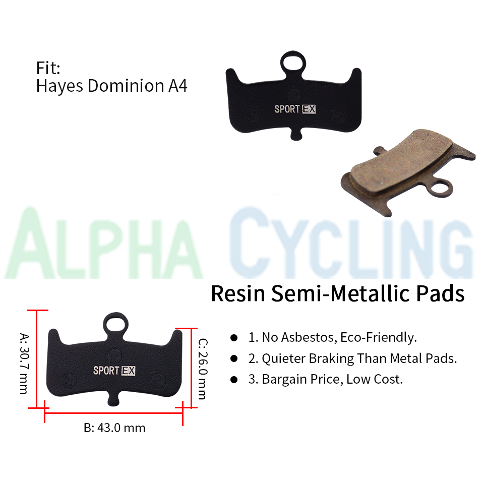Schijfremblokset gesinterd Hayes / Promax (1 paar) | voor Fietsen en E