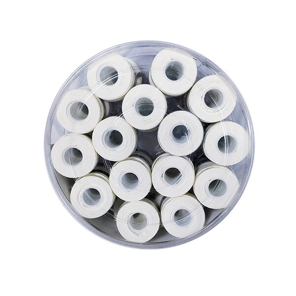 Alpha 30 Stks/partij 0.6Mm Bounce Stok Zweetband Tennis Overgrip Viscositeit Grip Voor Badminton/Tennis Racket TG-120: WHITE