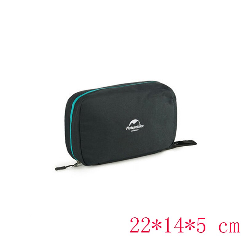 Naturehike Multifunctional Waterproof Traveling Toiletry Bag Cosmetic Bag Portable Bag Dry And Wet Separation NH18X030-B: S-Black