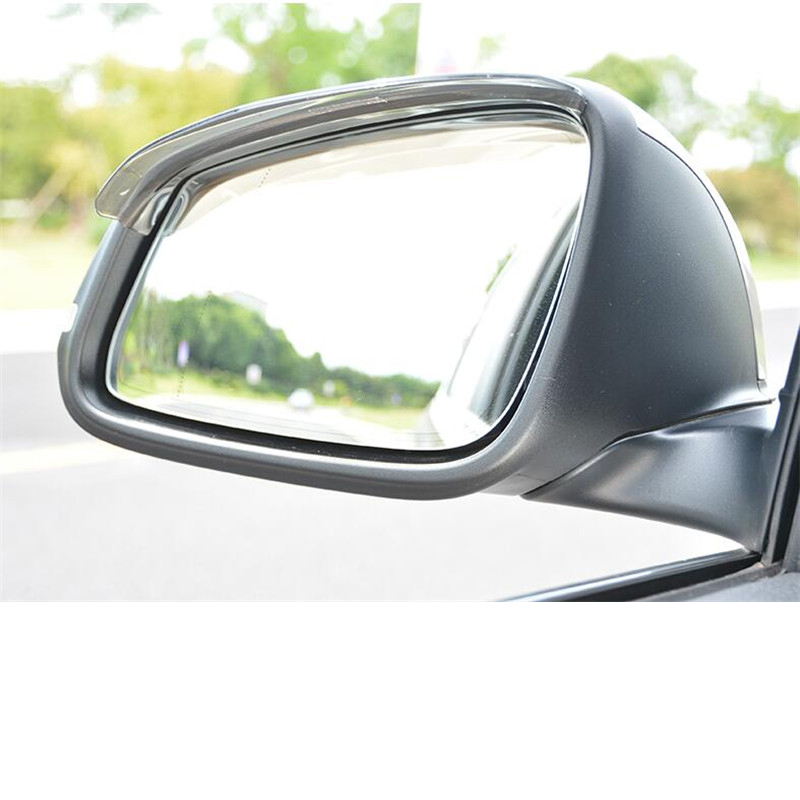 Adhesivo de espejo retrovisor para coche, para lluvia, ceja, negro, blanco, 2 uds, PVC, burlete, protector de lluvia de espejo de coche, protector de pantalla