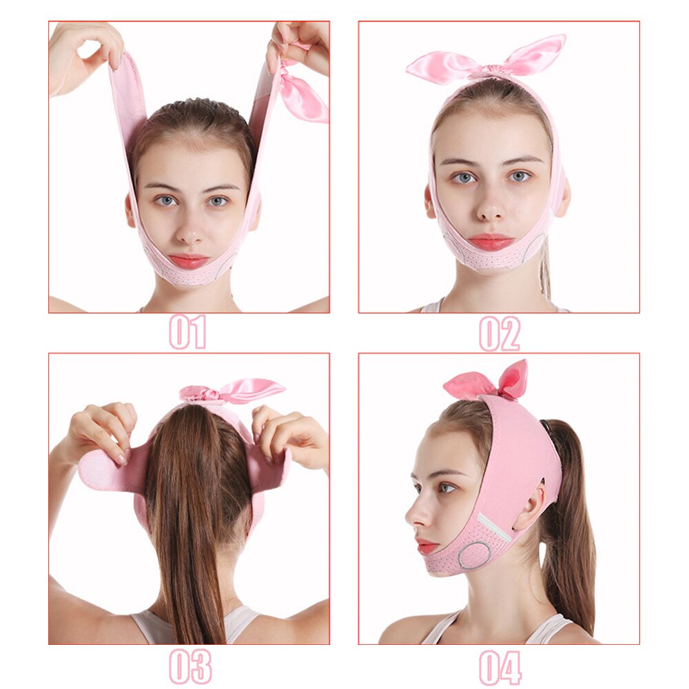 Élastique Double menton réducteur visage minceur sangle v-line Up visage levage pansement Facial Anti-rides sangle soins du visage mince outils