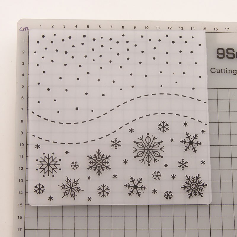 Jul snefnug prægning mapper kortfremstilling papir håndværk forsyninger scrapbooking plast embosser stencil