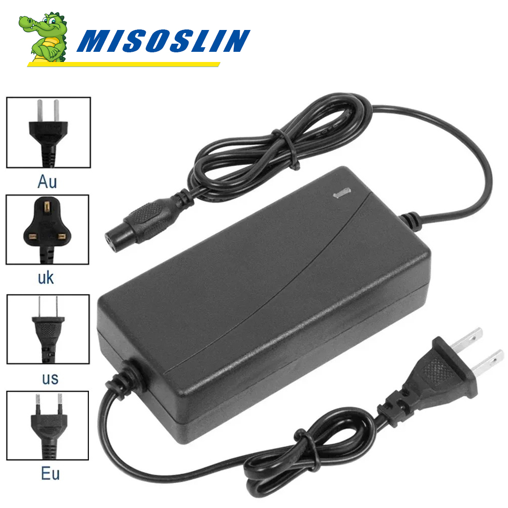 42v 2A Lithium Electric E Bike Battery Charger Li ion Chargers for Ebike Hoverboard Self-Balancing Scooter Bicycle Accessories