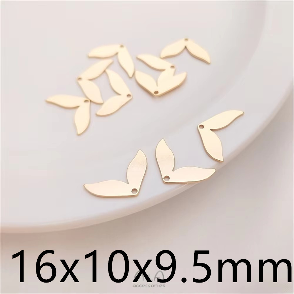 14K Vergulde Walvis Zeemeermin Staart Hanger Diy Hand Armband Sleutelbeen Ketting Oorbellen Hanger Accessoires: Blue White Zinc Plated