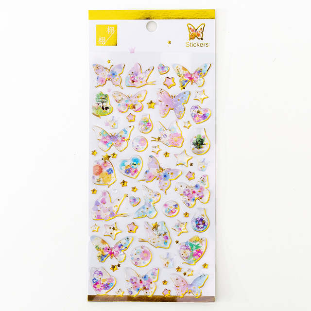 fantasy starry sky water sticker bronzing three-dimensional environmental protection mobile phone diary sticker material: MULTI