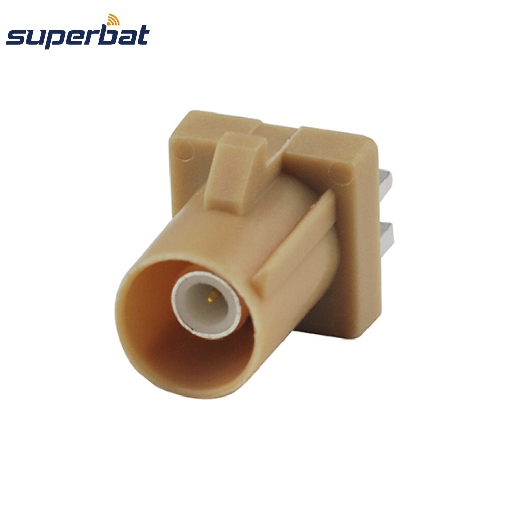 Superbat fakra bege smb montagem pcb plug masculino final lançamento bluetooth rf conector coaxial