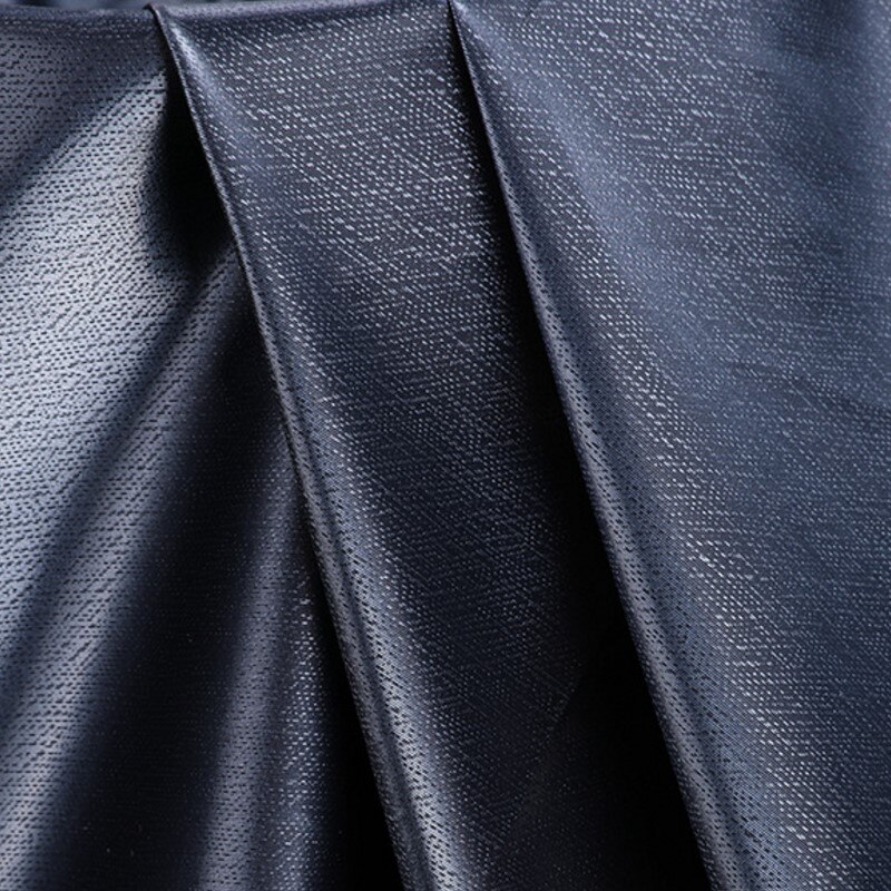 Tissu de surface en cuir pu brillant en polyester pongé 150cm*100cm, imperméable, anti-velours, tissu métallique pour vêtements