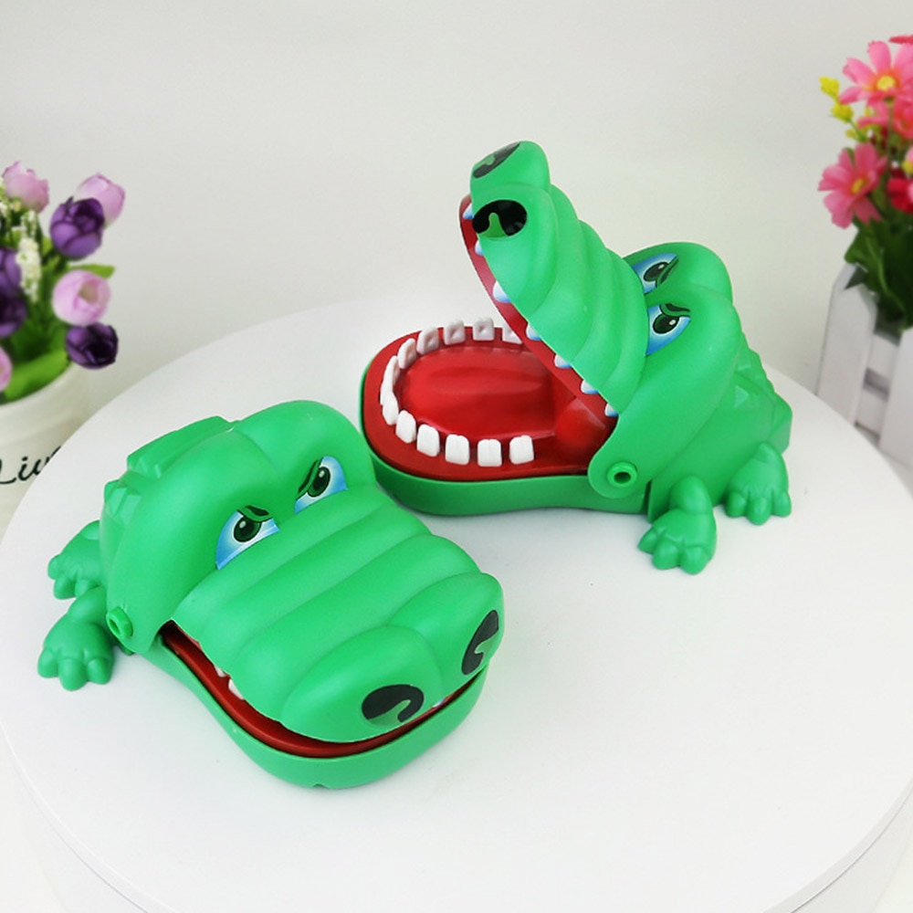 Mouth Dentist Bite Finger Toy Large Crocodile Pulling Teeth Bar Games Toys Kids Funny Toy For Children Kids Game Biting Finger