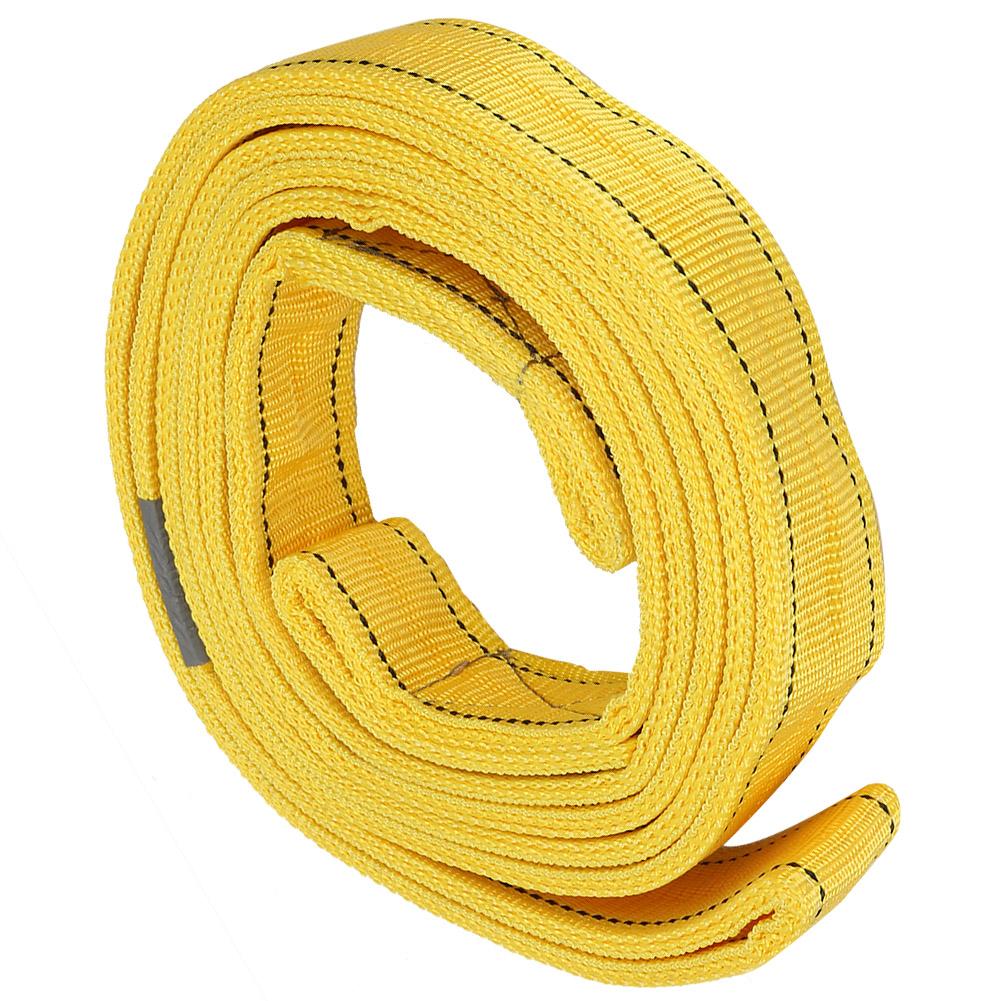 4M 8 Tons High Strength Car Trailer Towing Rope Recovery Tow Strap with U-shape Hooks Flat Sling Rope For Car Truck Trailer SUV
