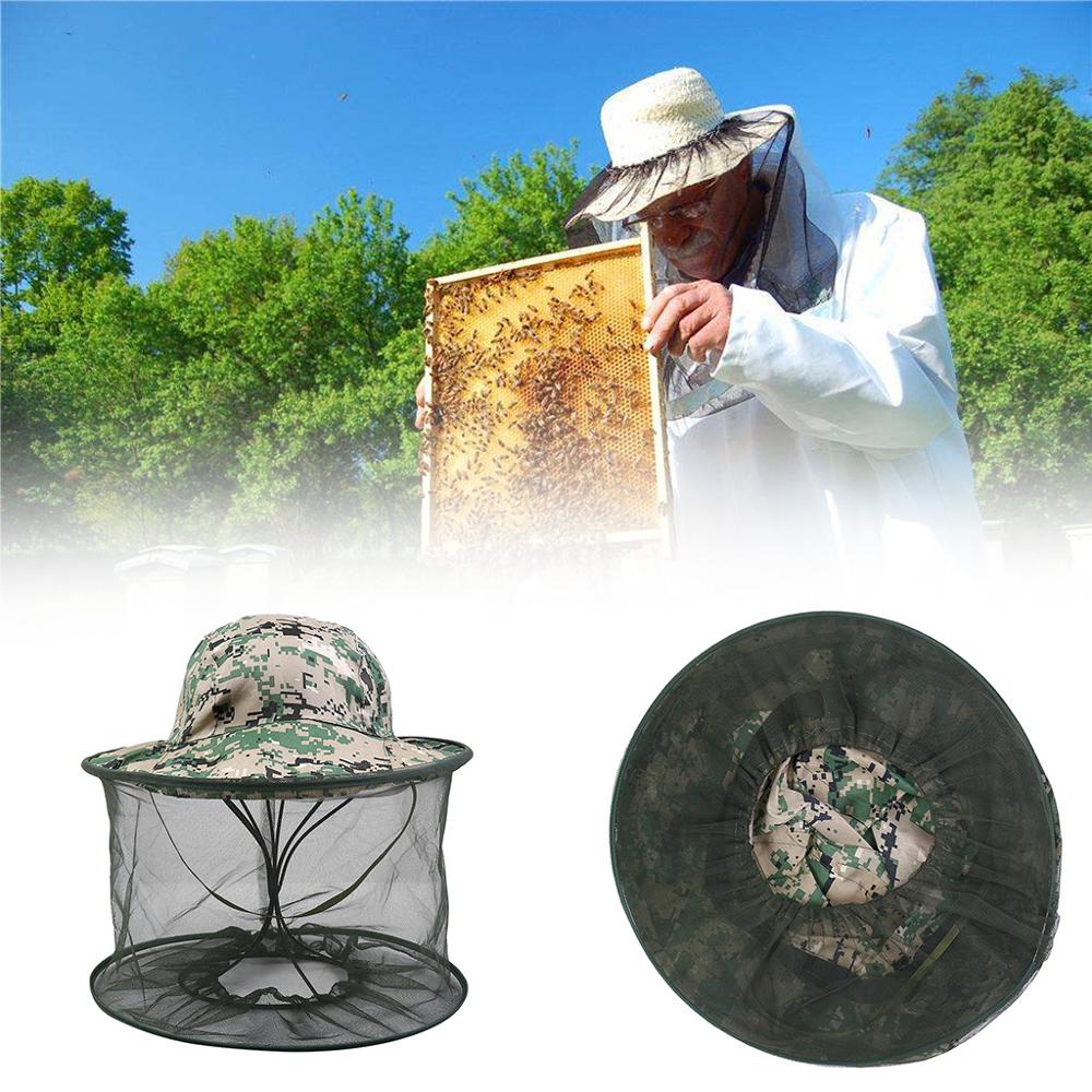 Outdoors Fishing Cap Anti Mosquito Bug Bee Insect Mesh Hat Head Face Protect Net Cover Travel Camping Equipment CD