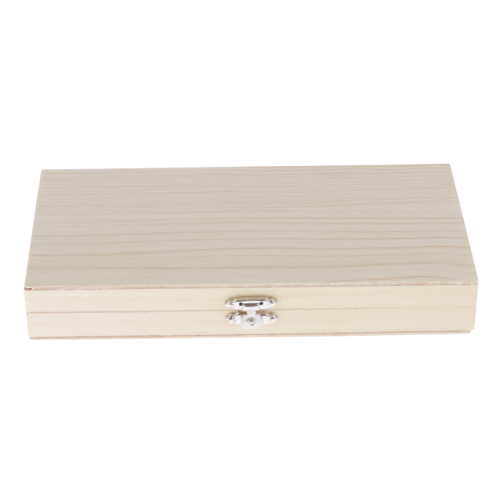 Microscope Slide Box - Wooden Slide Storage Box, Holds 50 Slides for Use In