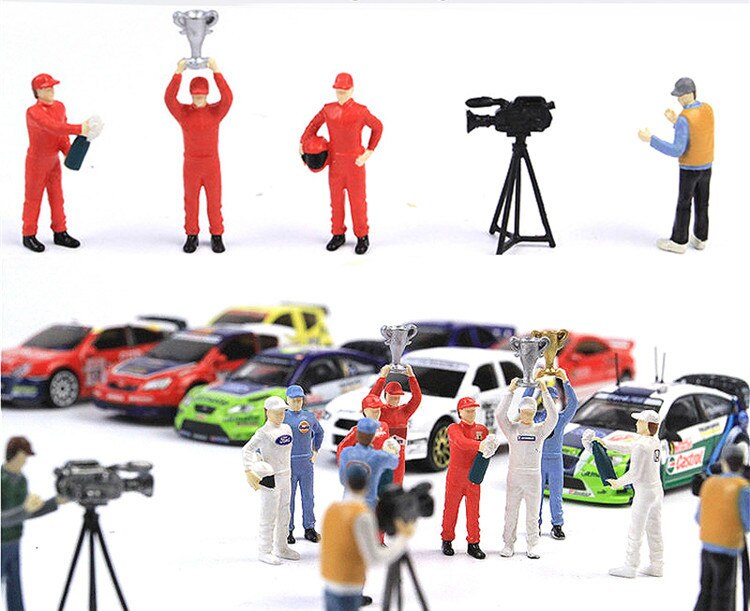 1:64 schaal harsmodel racebaan karakter scène racecoureur scène lay-out model zandtafel model