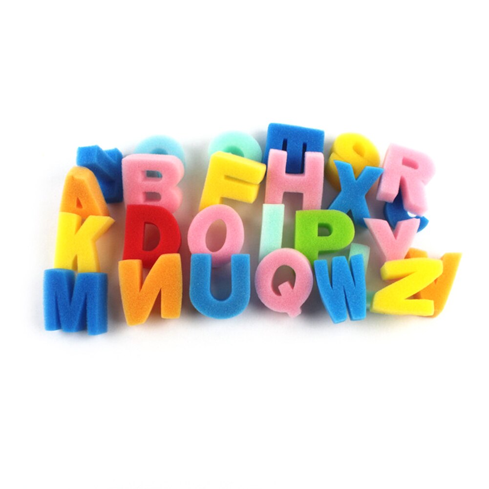 26 Stks/set Engels Alfabet Letters Spons Kids Diy Schilderen Ambachten Onderwijs Speelgoed Cadeau Voor Kinderen
