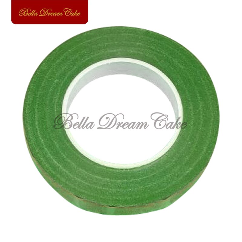 30yd/ ruller fondant blomsterstilk papir teip håndlaget blomsterstang pakke inn elastiske teip blomsterhandler bryllup forsyninger kake dekorasjonsverktøy: Jd -02 mellomgrønn