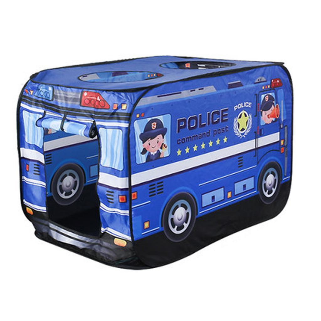 Børn børn telt pop-up telt legetøj udendørs foldbart legehus brandbil politibil bil hus bus telt indendørs udendørs spil