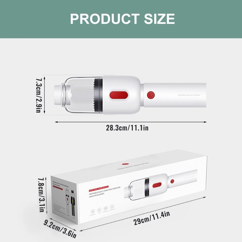 2022 Handheld Cordless Car Vacuum Cleaner Rechargeable Mini Dust Collector Remover