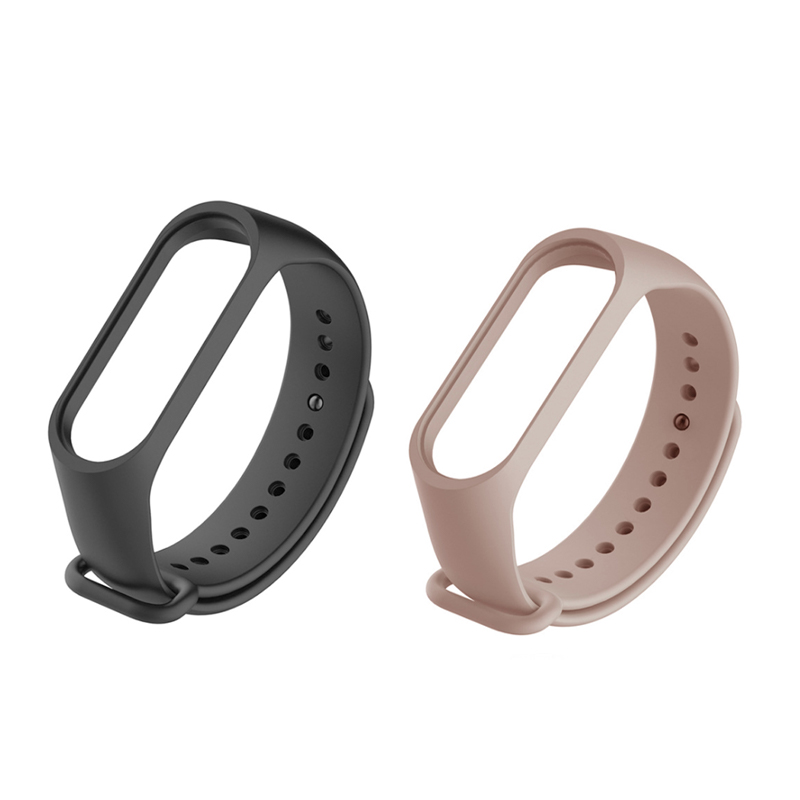 Watchbands For Xiaomi Mi Band 7 6 5 4 3 starp Wristband Silicone Bracelet Wrist Straps combination Smartwatch Accessories: S / Smokey Mauve