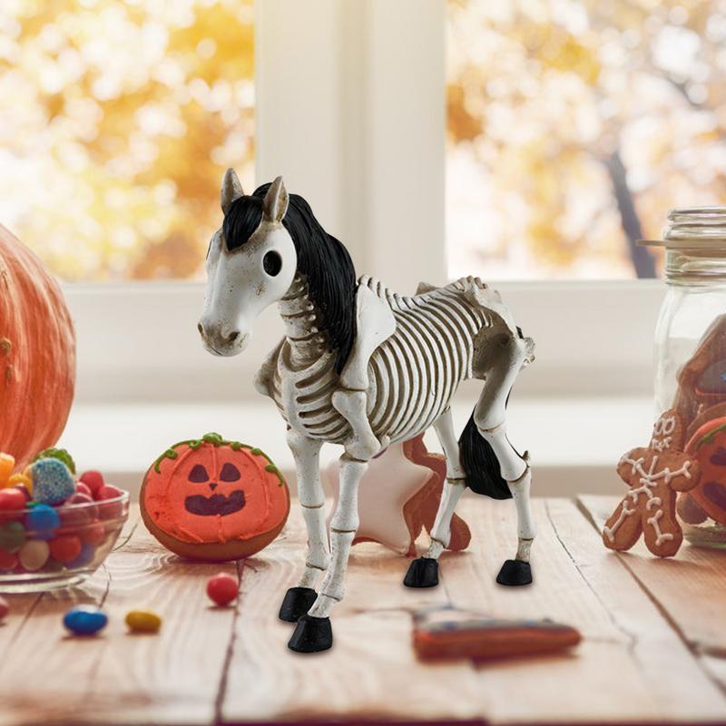 animale scheletro arredamento spettrale scheletro modello di cavallo scheletro di cavallo statua d'arte in resina per feste di Halloween