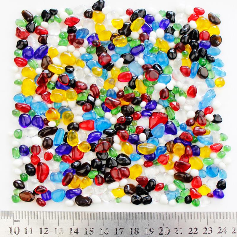 100g Klar Runde Glas Edelsteine Mosaik Fliesen Flache Perlen Für Kunst Handwerk Dekorative Glas Kiesel Stein DIY Cabochon Mosaik, der