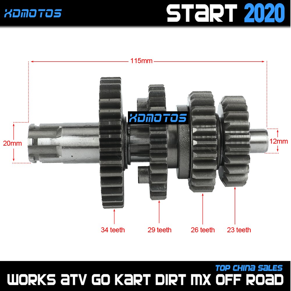 LF125 Transmission Gear Box Counter Shaft kit For lifan 125 125cc 1P52FMI Horizontal Engines Dirt Pit Bikes Parts