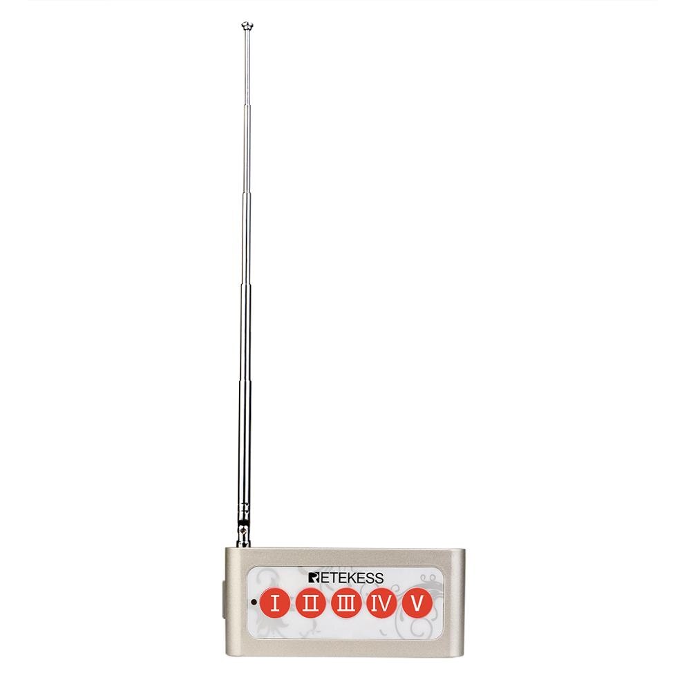 Tetekess-transmissor sem fio tdforma de botão para chamada, 5 teclas, campainha e sistema de chamada sem fio para restaurantes e cafeterias