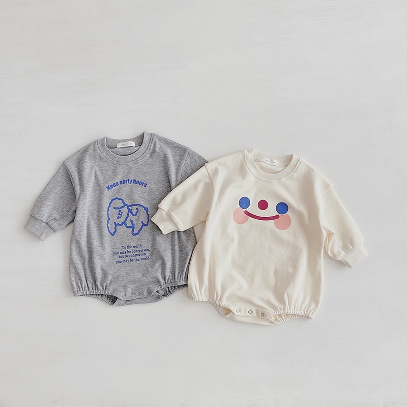 MILANCEL nueva ropa de bebé sonrisa oso Bodi de bebé niño casual niño niñas mono bab traje