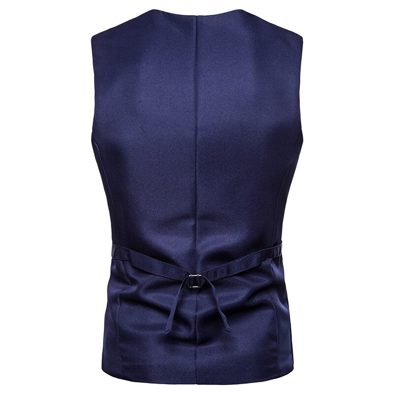 Gilet à deux boutons pour homme, style anglais, formel, coupe slim, col en v, pour affaires, mariage, kaki