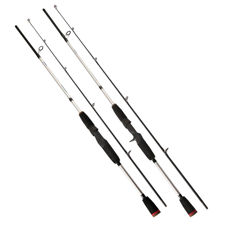 Billiga fiskespön 1.65m 1.8 m 2.1m 2 segment linje wt .6-15lb bete wt .5-20g kol spinning baitcasting fiskespön
