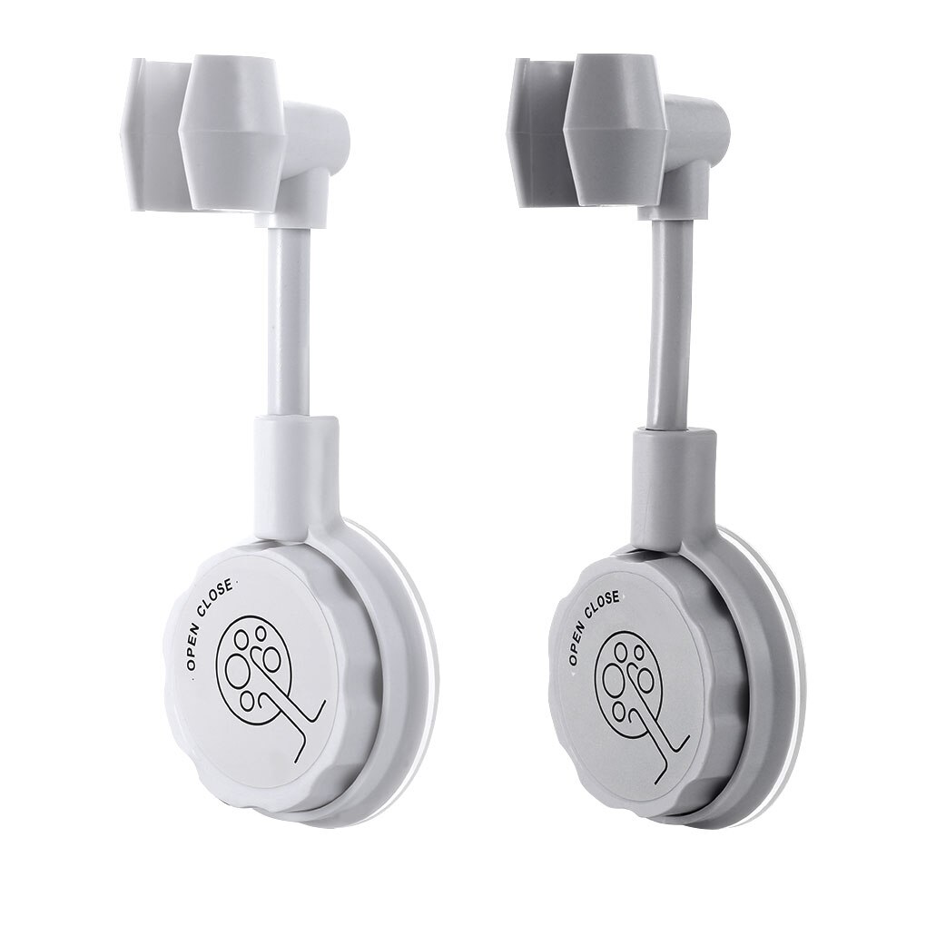 RecabLeght Suction Cup Shower Holder Black Adjustable Shower Head Holder Universal Bathroom Showerhead Bracket Nozzle Base Stand