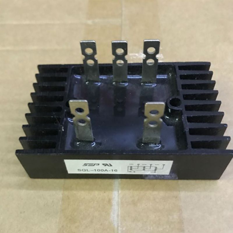 3-Phase Diode Bridge Rectifier 100A 1600V Voltage Full Wave Silicon High Power Rectifier with Heat Sink