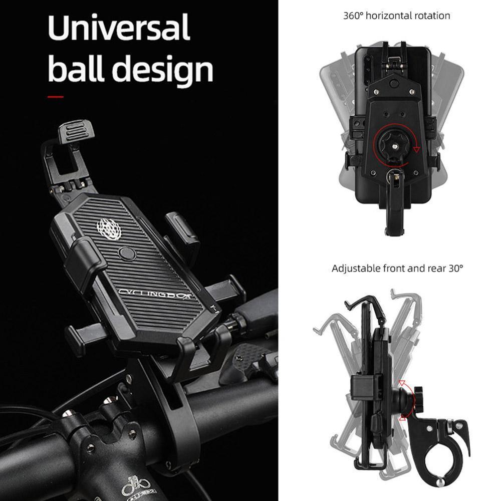 Mountainbike aluminiumslegering mobiltelefonholder el-telefon cykelholder motorcykel hol mobil navigation mobil  d3 a 9