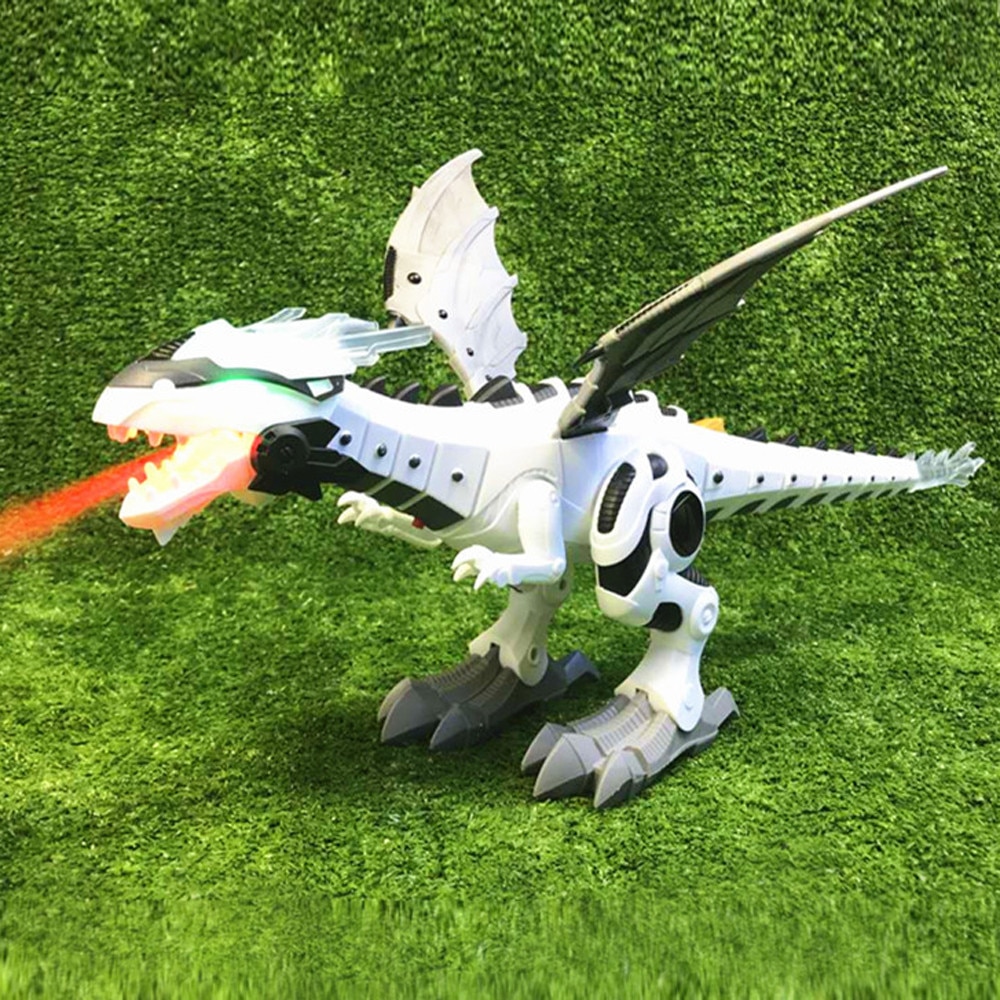 Dinosaurios De plástico para niños, figuras eléctricas De Dinosaurios De Juguete, modelo De dinosaurio, juguetes De pulverización De agua con respiración De fuego, L0718