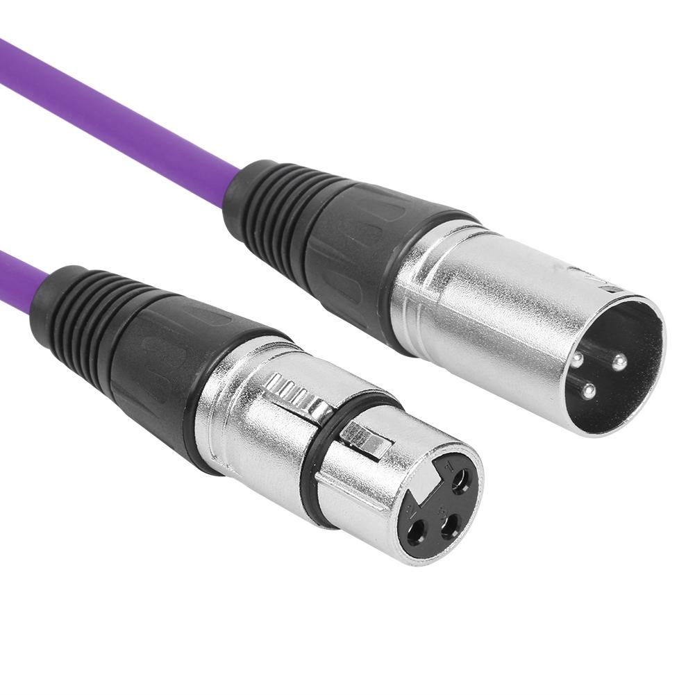 1m XLR Cable Male to Female 3Pin Zinc Alloy Flexible and Durable Noise-Free Audio Cable for Microphone XLR Cord