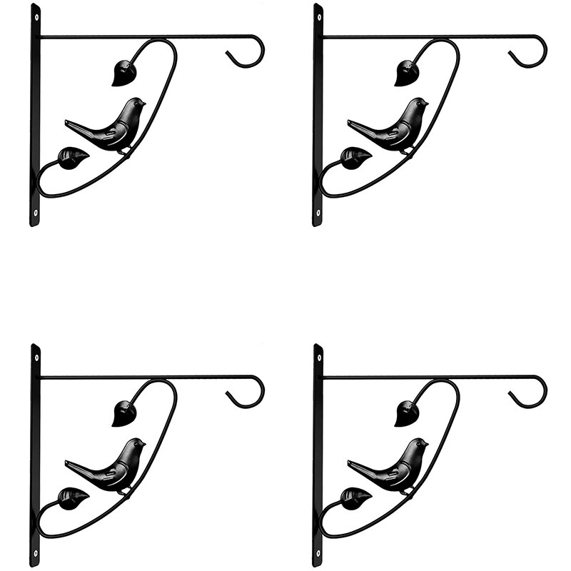 4- pack plantenstandaardhanger 12 inch hangende bloemengroef haakmand bloemenmand vogelvoederhaak