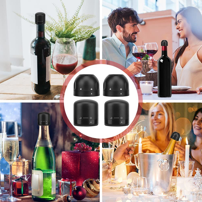 Tapón de silicona sellado para botella de vino tinto, tapón de silicona para conservar la frescura, uds, , 2 tapón para botella de Champagne