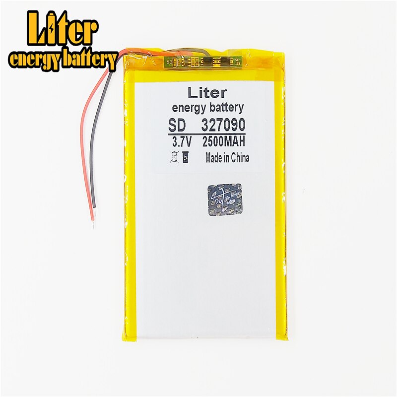 Bateria lipo aprovada pela sd ce, rohs, msds, 3.7v 327090 para tablet e pc., 2500mah.