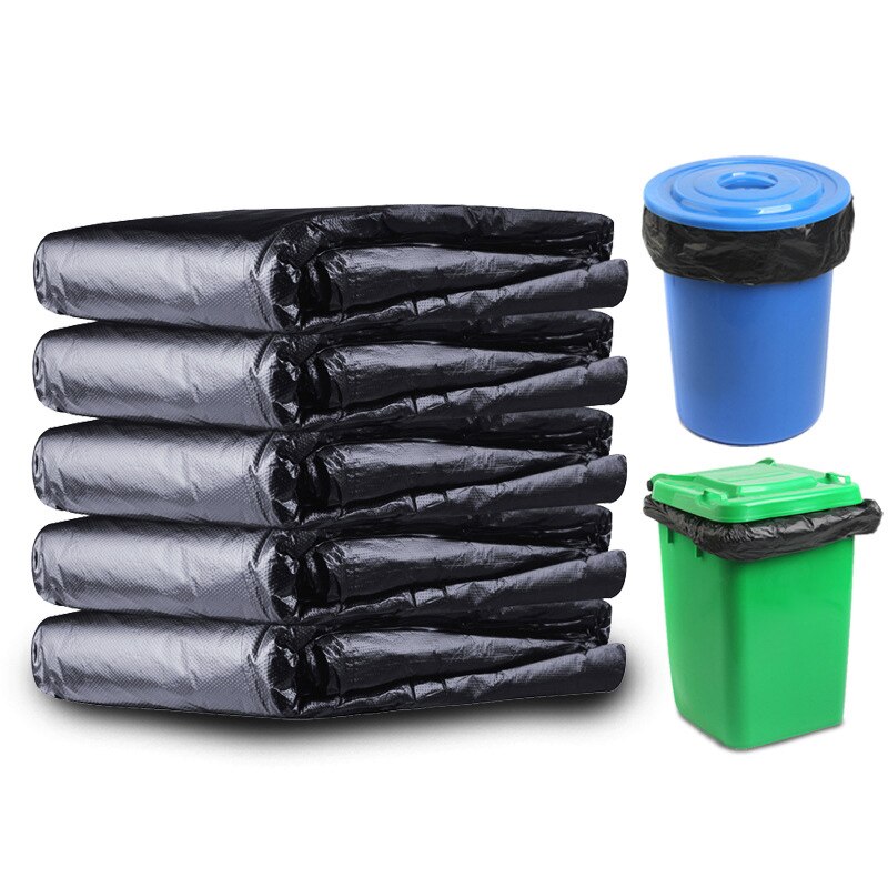 50 stk affaldsposer sorte tunge foringer stærke tykke affaldsposer skraldespande engangs affaldspose stor kapacitet holdbar