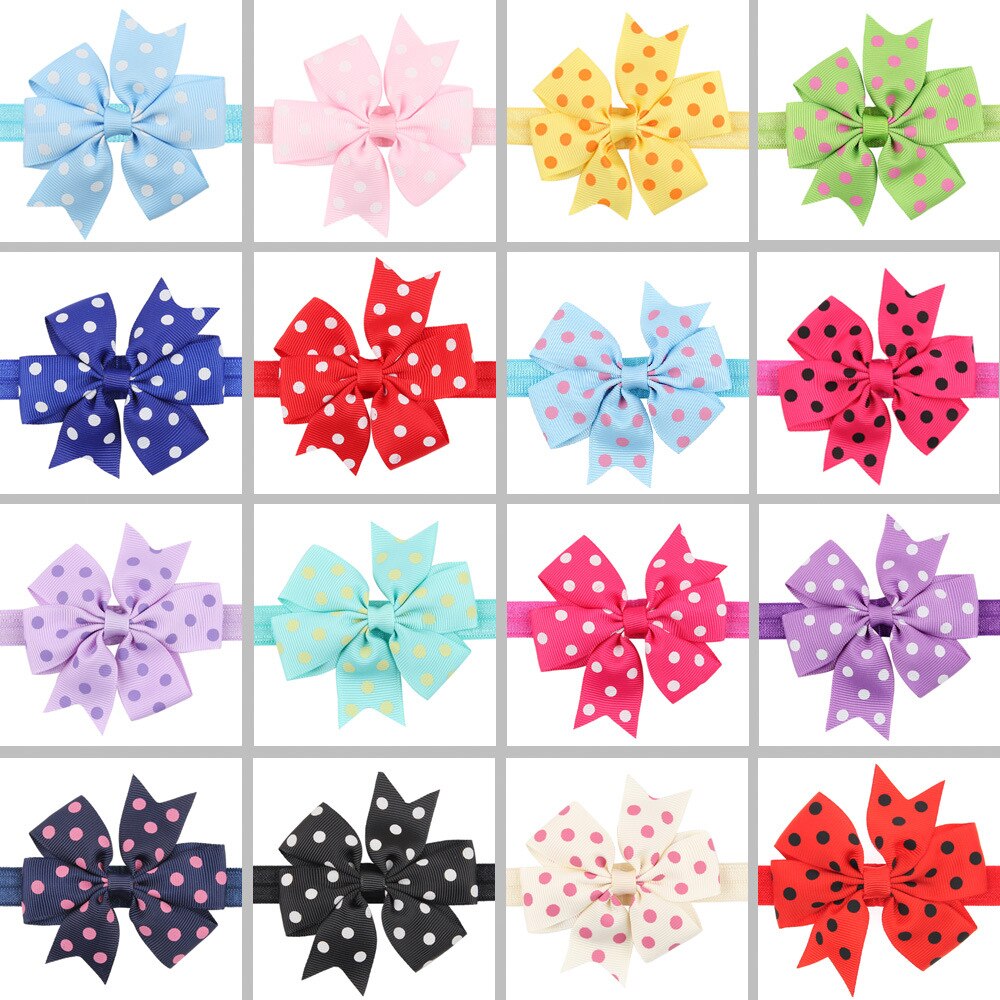 Bébé fille bandeau infantile cheveux accessoires tissu bande -né chapeaux Dot headwrap bambins pansement ruban arcs diadème