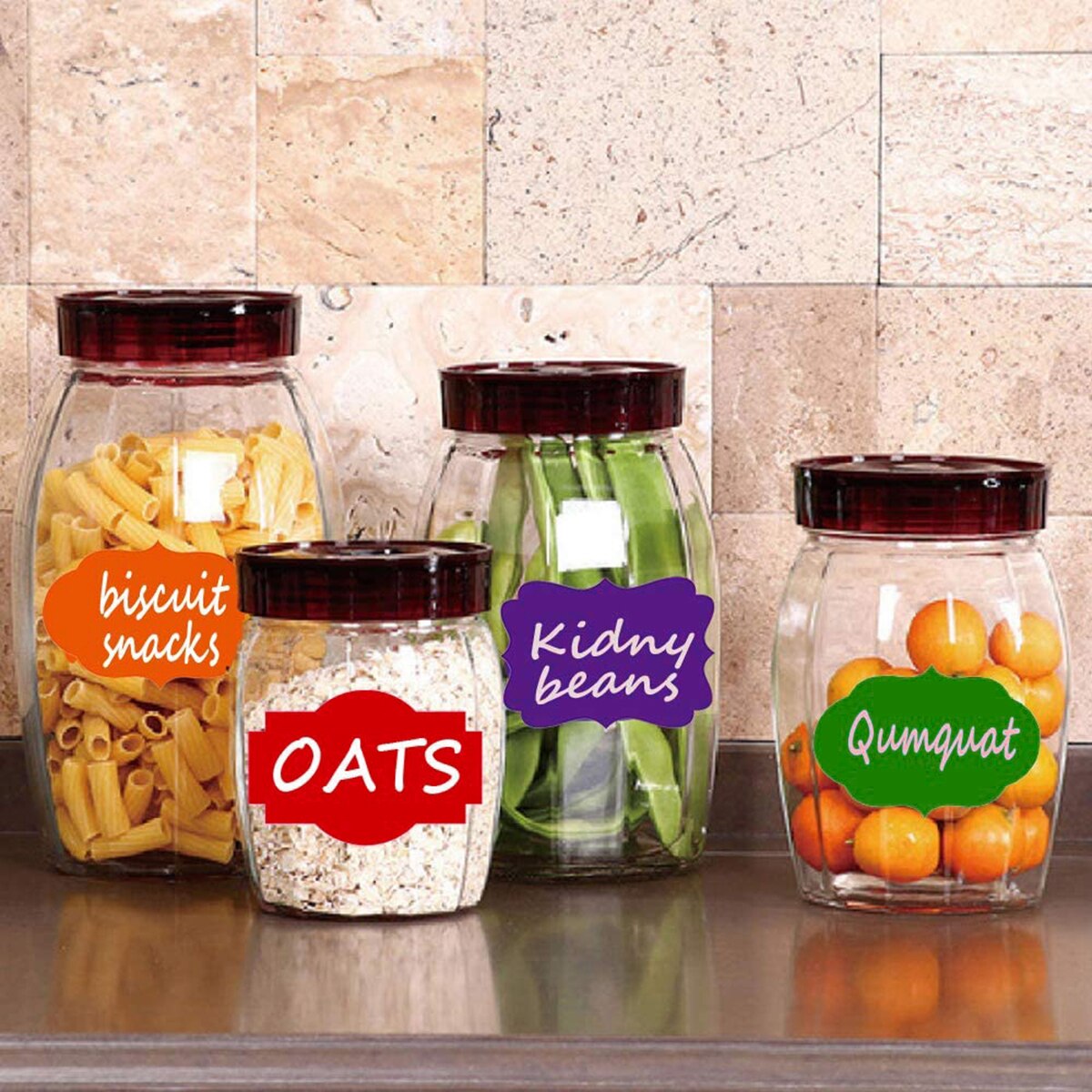 150 Pcs/Roll Erasable Label Sticker Removable Waterproof Chalkboard Solid Color Sticker For Glass Bottle Jar