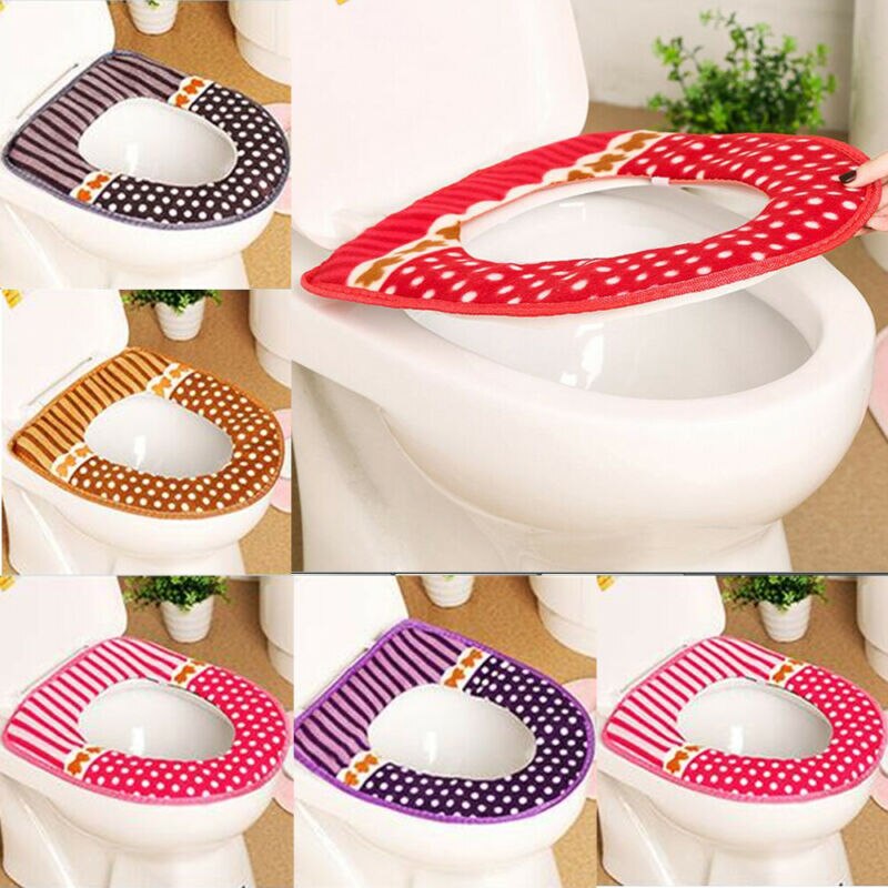 Christmas Toilet seat cover paste bath seat pad washable bath seat heater Closestool toilet lid sticky seat mat