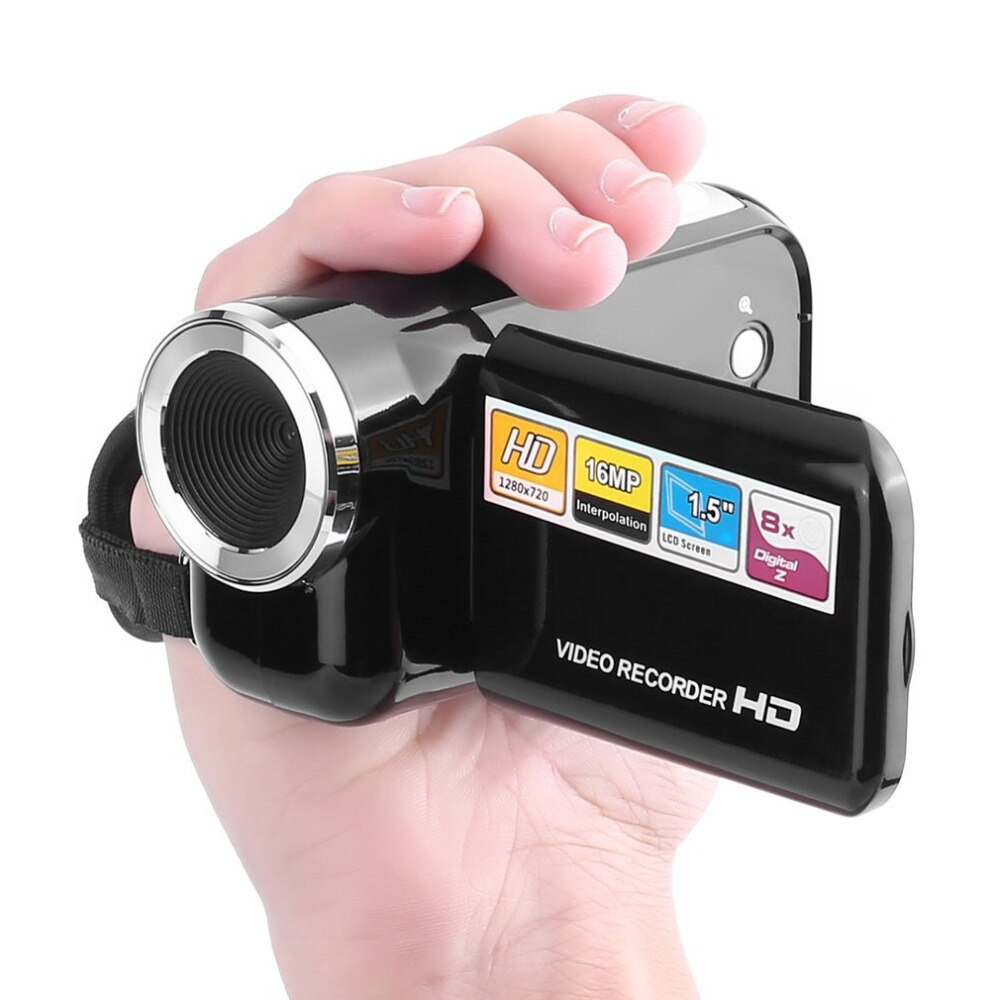 Video Camcorder HD 720P Handheld 8 Million Pixels Digital Camera LED Flash 4x Digital Zoom 2.0 Inch Extended Memory SD/MMC