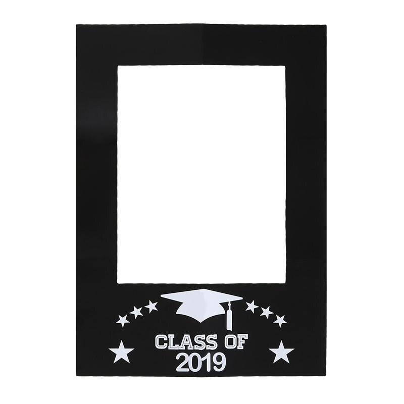 Class of Graduation Photo Props DIY Paper Picture Frame Cutouts Photo Booth Props for Graduation Event Party Decoration