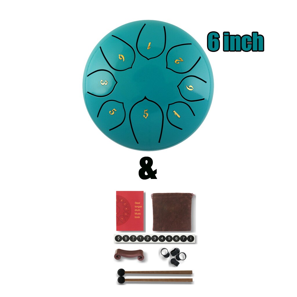 6 inches Steel Tongue Drum C-Key Handpan Drum Yoga Meditation Great