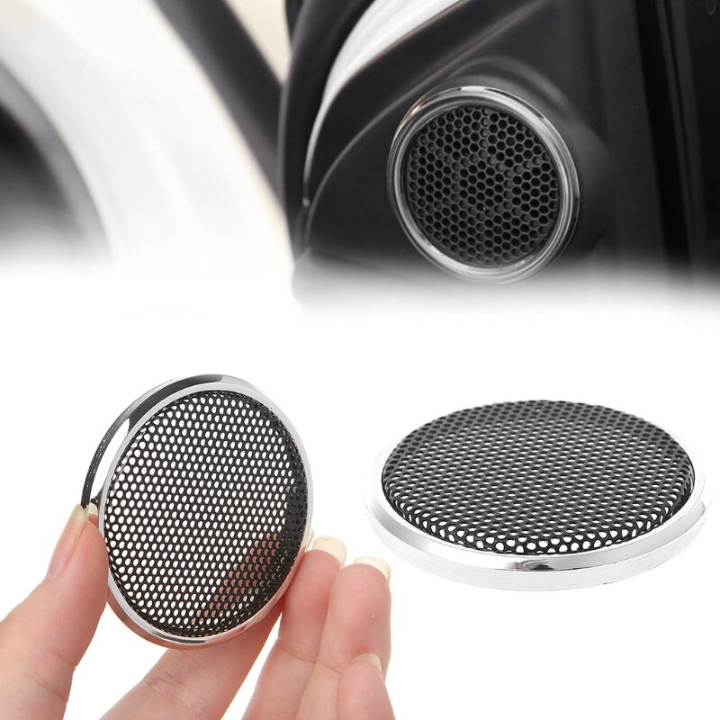 2 Pcs 50mm Speaker Steel Mesh Round Grill Protective Cover Decorative Circle 19QA