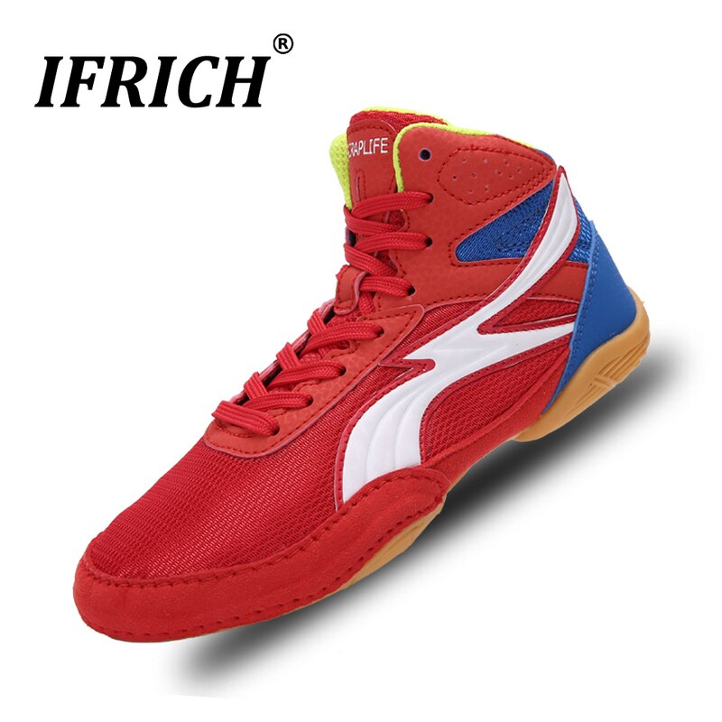 Kid's Wrestling Shoes Boys Girls Fighting Boxing Boots High Top Athletics Training Sport Sneakers Wrestling Boots