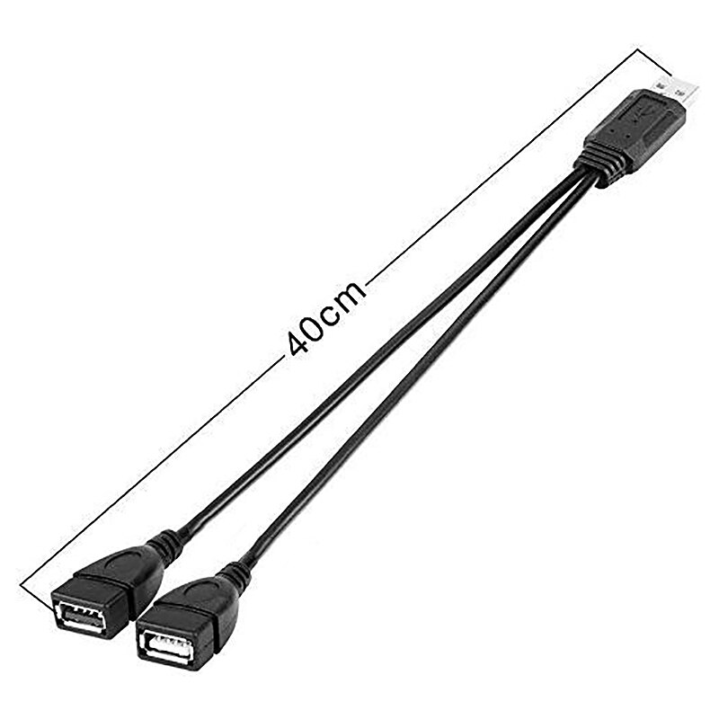 Câble séparateur USB 2.0 A mâle vers double USB femelle, câble de chargeur